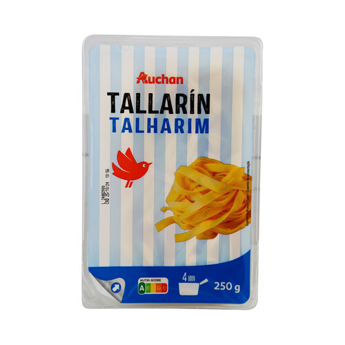 AUCHAN Tallarines frescos de pasta al huevo 250 g. Producto Alcampo