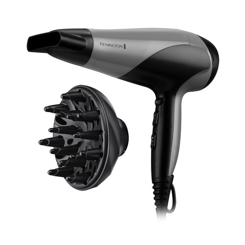 Secador de pelo REMINGTON D3190S, 2200W, 2 velocidades, 3 temperaturas.