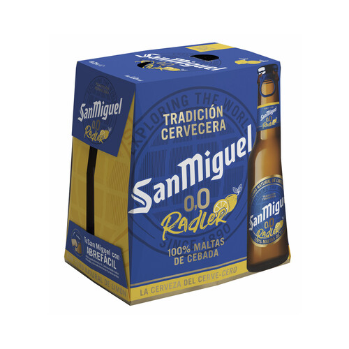 SAN MIGUEL RADLER Cerveza limón 0,0 pack 6 uds. x 25 cl.