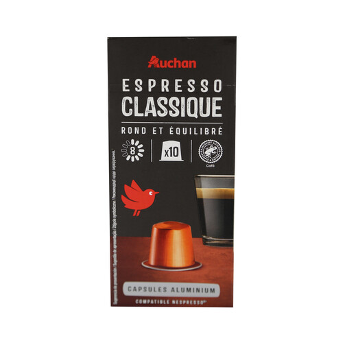 PRODUCTO ALCAMPO Café en cápsulas Espresso  clásico I8, 10 uds. 