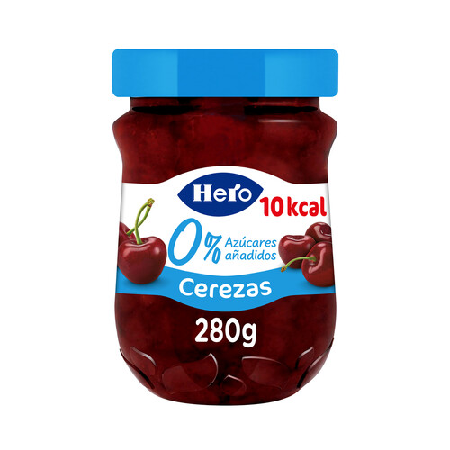 HERO 0% Mermelada de cereza light sin azúcares añadidos 280 g.