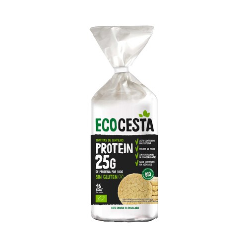 ECOCESTA Tortitas de lentejas ecológicas con alto contenido en proteinas (25 g) 125 g.