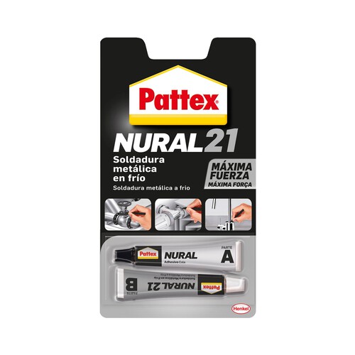 Soldadura bicomponente, metálica en frio, de gran resistencia PATTEX Nural 21.