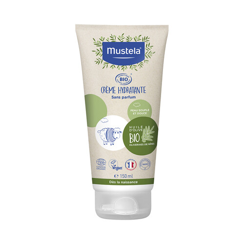 MUSTELA Bio Crema hidratante para toda la familia, con 99% ingredientes naturales 150 ml.