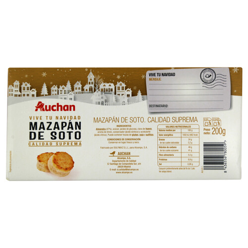 PRODUCTO ALCAMPO Mazapanes de Soto  200 g.