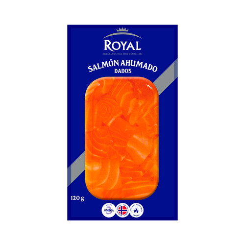 ROYAL Salmón ahumado dados 120 g.