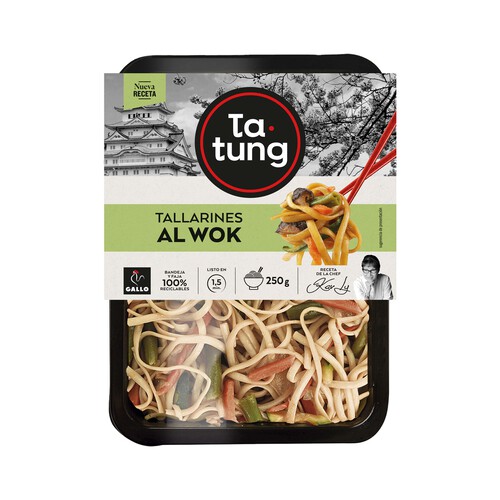 TA-TUNG Tallarines al wok listos para calentar y comer 120 g.