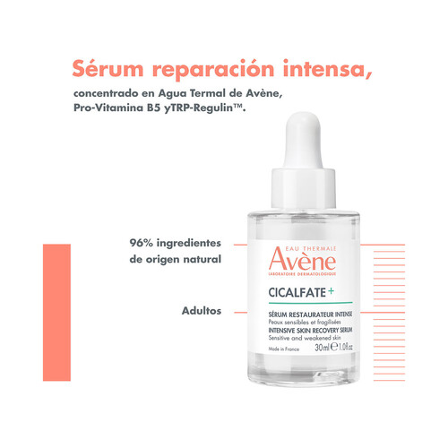 THERMALE AVÉNE Cicalfate+ Sérum restaurador intenso para pieles con rojeces o imperfecciones 30 ml.