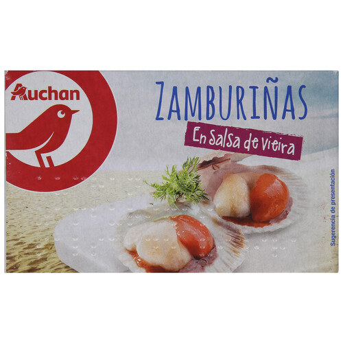 PRODUCTO ALCAMPO Zamburiñas en salsa de vieira 113 g.