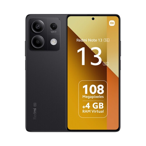 XIAOMI Redmi Note 13 5G negro, 256GB + 8GB Ram, móvil 16,9cm (6,67).