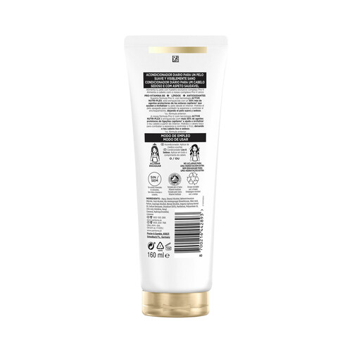 PANTENE Pro-v suave & liso Acondicionador con Provitamina B5, para cabellos apagados o encrespados 160 ml.