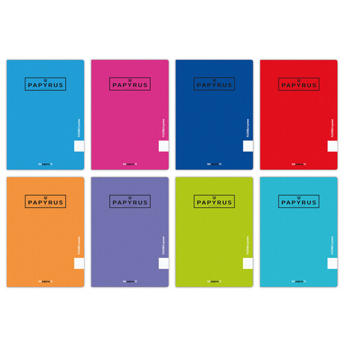 Cuaderno de grapas 48 hojas tamaño A4 tapa flexible, interior pauta 3,5 mm, UNIPAPEL.