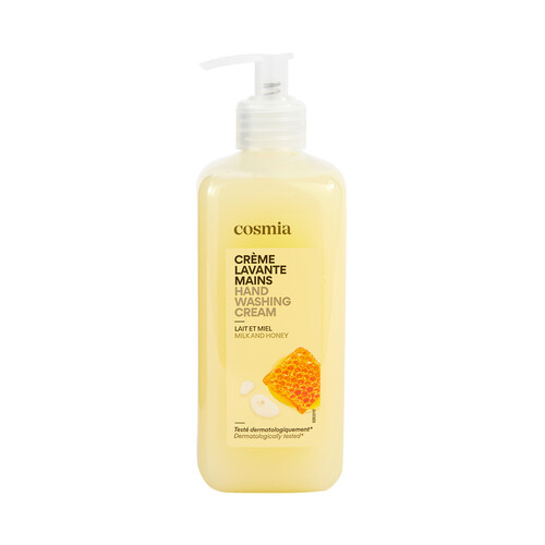 COSMIA Jabón de manos con textura crema y aroma a leche y miel 500 ml.