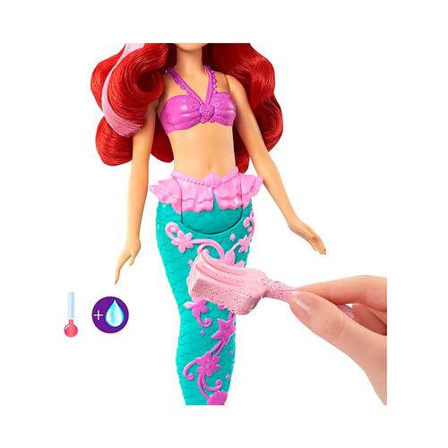 Muñeca DISNEY PRINCESS Ariel Splash cambia color, +4 años.