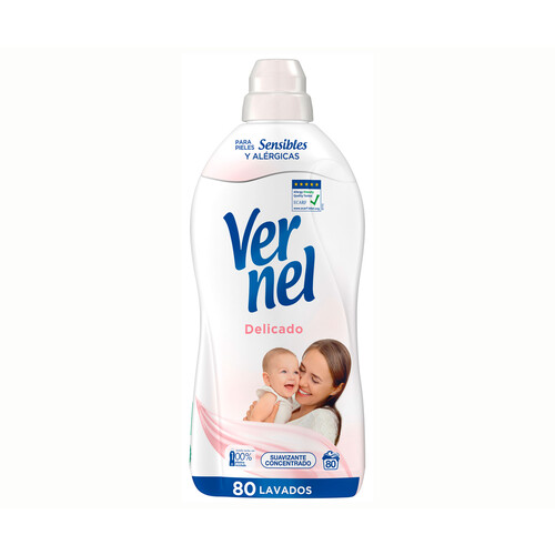 VERNEL Suavizante vernel delicado 80 ds 1400 ml