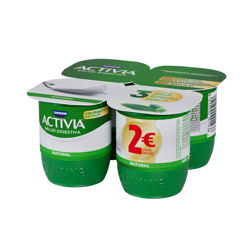 ACTIVIA Bífidus de sabor natural de Danone 4 x 120 g.