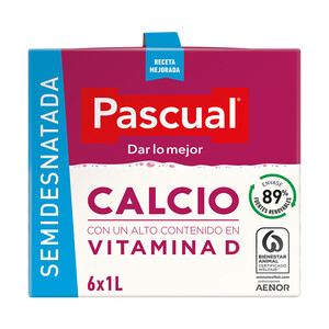 Puleva Leche Semidesnatada A+D Pack 6 x 1L 