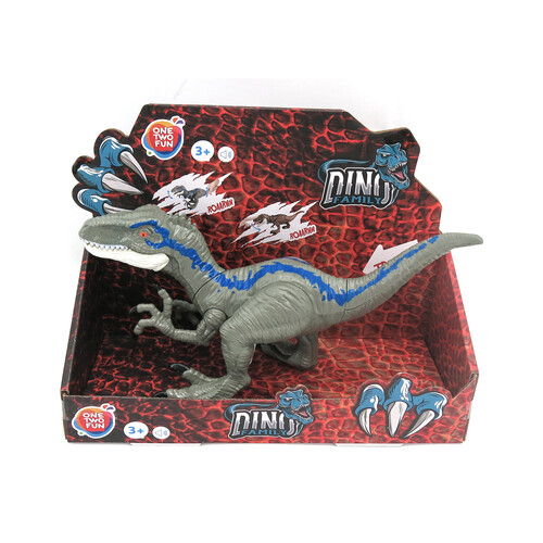 Dinosaurio con sonido, 23 cm, ONE TWO FUN.