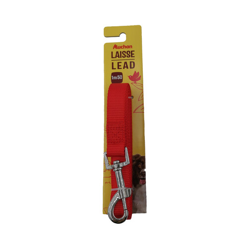 PRODUCTO ALCAMPO Correa de 2 cm. roja para perro 1.5 m.