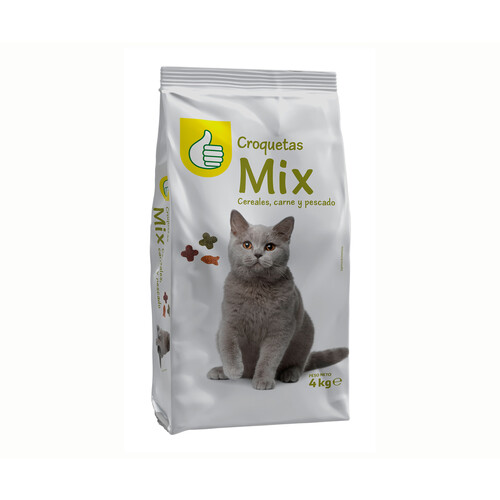 PRODUCTO ECONÓMICO ALCAMPO Pienso para gato a base de carne, pescado y cereales PRODUCTO ECONÓMICO ALCAMPO 4 kg.