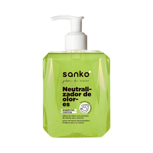 SANKO Jabón de manos líquido neutralizador de olores 400 ml.