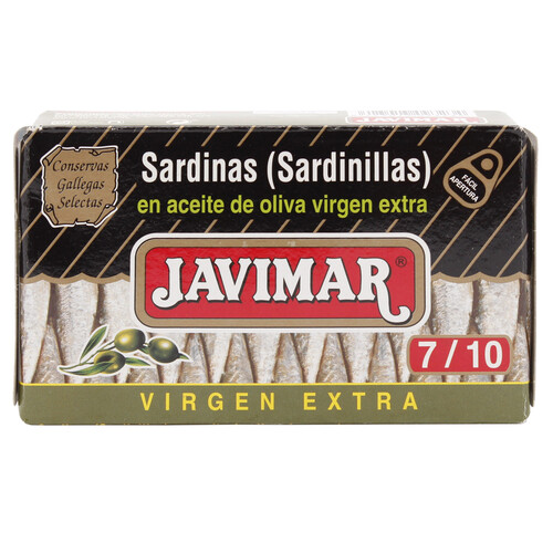 JAVIMAR Sardinillas en aceite de oliva virgen extra lata de 65 g..