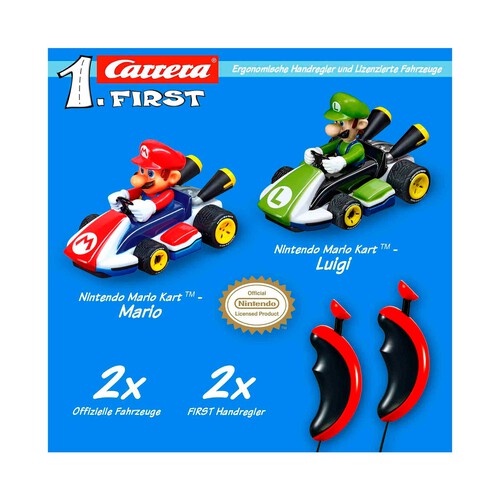 Circuito eléctrico de carreras 1. First Mario Kart 8 de 2,4 metros, incluye 2 coches CARRERA.