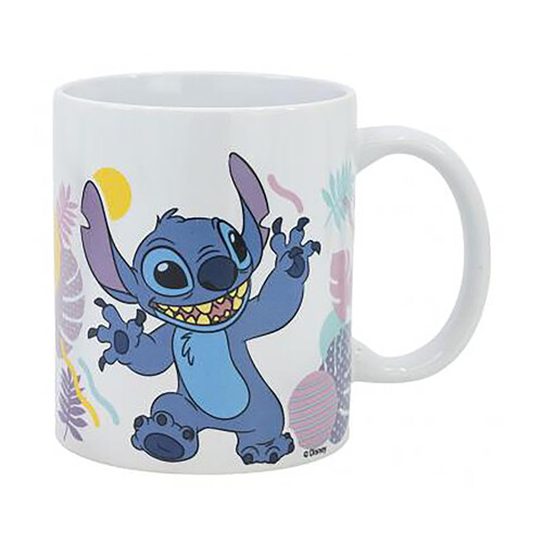 Taza de cerámica 325ml Stitch Hawaian Flower Young, STOR.