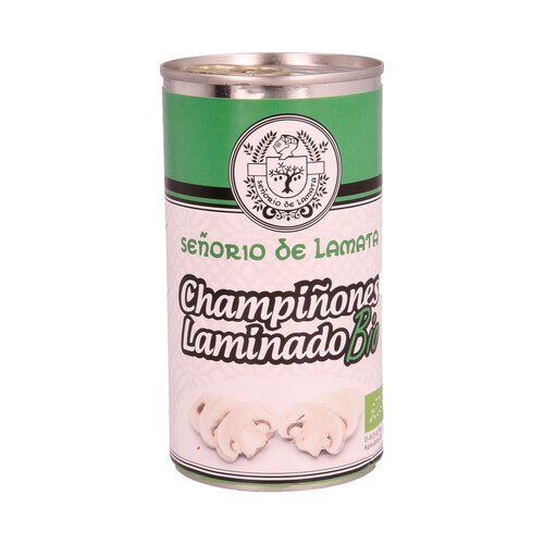 SEÑORÍO DE LAMATA Champiñones laminados ecológicos SEÑORIO DE LAMATA 185 g. peso neto escurrido