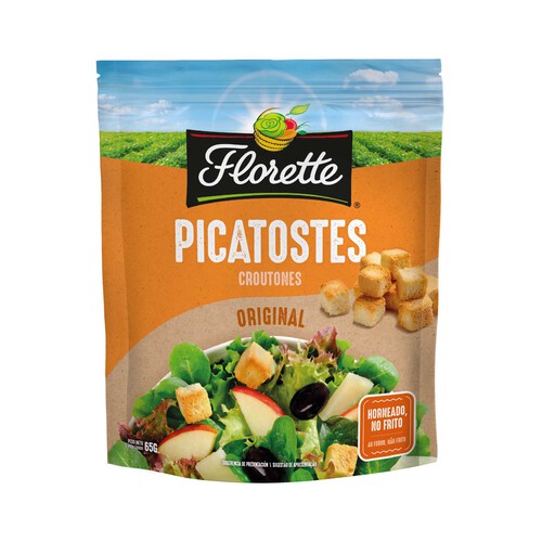 Picatostes naturales ideal para ensaladas FLORETTE bolsa de 65 g.