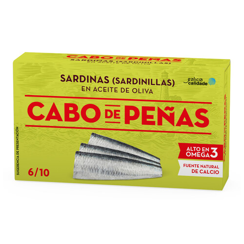 CABO DE PEÑAS Sardinillas en aceite de oliva lata de 60 g.