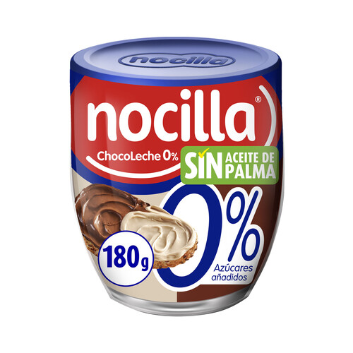 Crema de cacaco y leche con avellanas sin azúcares añadidos NOCILLA 180 g.