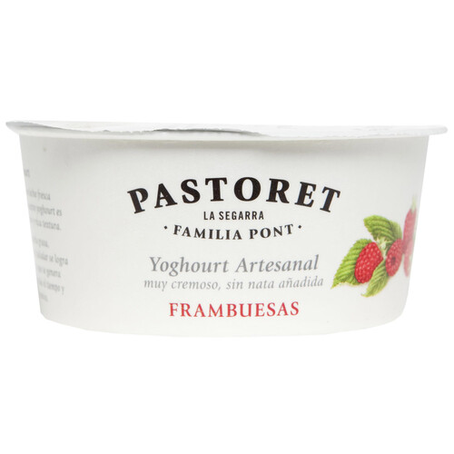 PASTORET Yogur cremoso artesanal de frambuesa 125 gr.