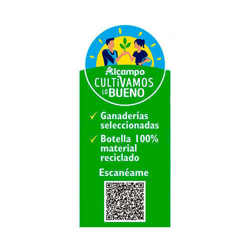 ALCAMPO CULTIVAMOS LO BUENO Leche de vaca semidesnatada fresca, de origen española 1 l.