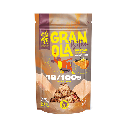 LA NEWYORKINA Cereales de granola con cacahuete y vainilla 275 g.