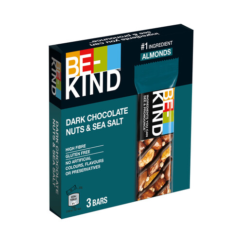 BE-KIND Barritas de nueces con chocolate negro y sal marina BE-KIND 3 uds. x 30 g.