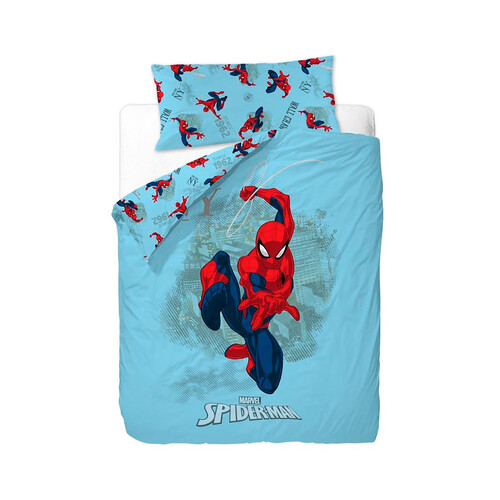 Juego de funda nórdica Spiderman para cama de 90cm, 100%algodón. 