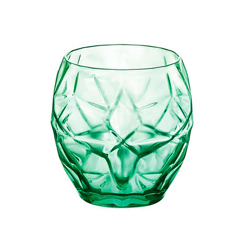 Vaso de vidrio 40cl, color verde, Oriente BIDASOA. 