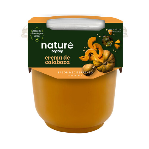 TAP TAP Nature Crema de calabaza con aceite de oliva virgen extra 350 g.