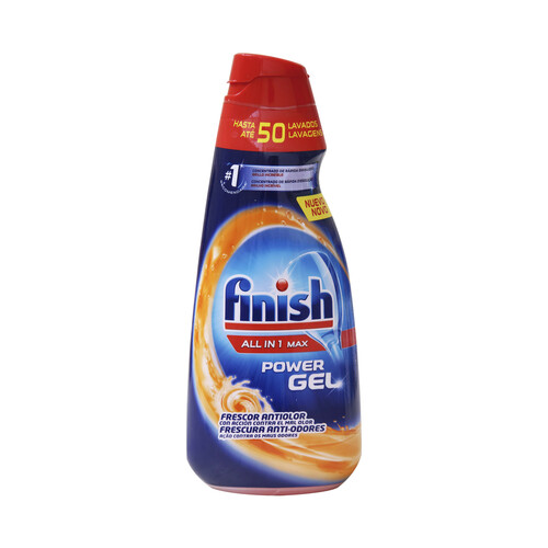 FINISH Detergente para lavavajillas gel frescor FINISH hasta 50 lav. 700 ml