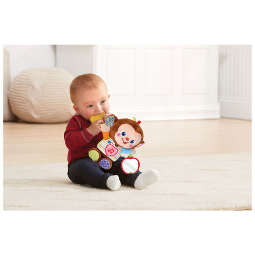 Monito bebé Peluche interactivo con mordedor Juguete para el carrito VTech Baby. Edad recomendada desde 3-24 meses