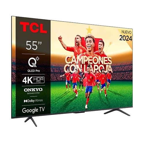 Televisión 139,7 cm (55) TCL 55C61B QLED Pro, 4K, Google TV, HDR, Dolby, 60Hz.