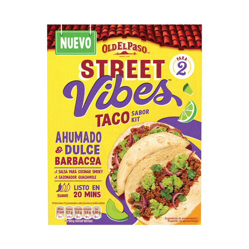 OLD EL PASO Street vibes Kit para tacos sabor barbacoa, 2 uds, 90 g.