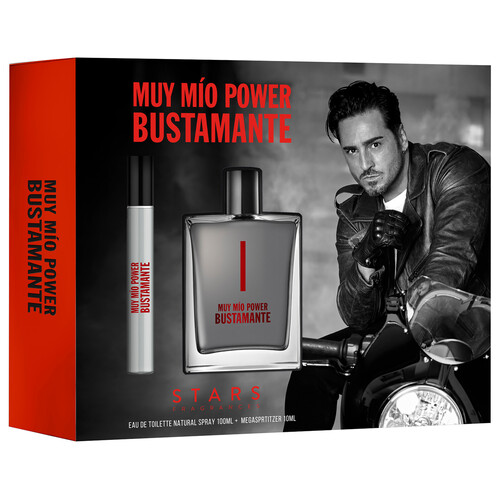 BUSTAMANTE Muy mío power Estuche de colonia para hombre.