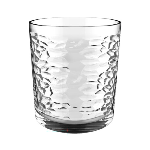 Pack de 3 vasos de vidrio con relieve, 0,36 litros, MARE NOSTRUM.