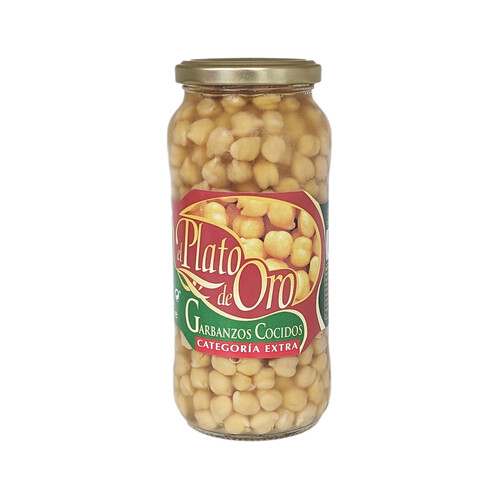 EL PLATO DE ORO Categoría extra Garbanzos cocidos en frasco de 400 g.