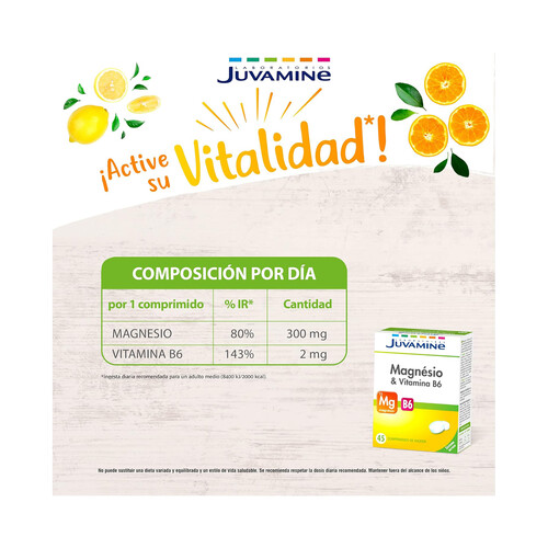 JUVAMINE Magnesio + Vitamina B6 45 Comprimidos