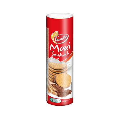 FAVORITA Maxi sandwich Galletas rellenas de chocolate 500 g