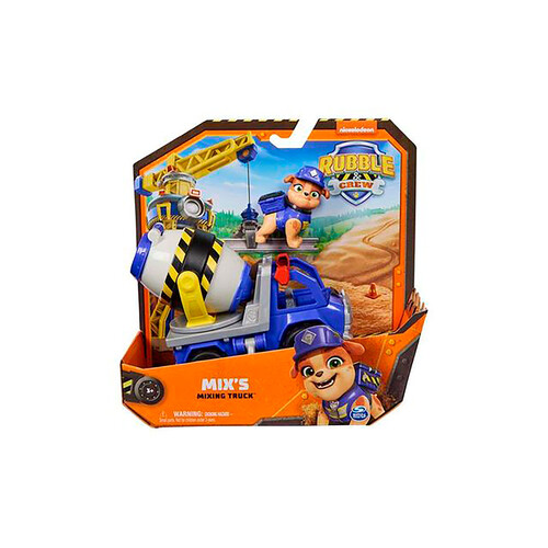 Vehículos clásicos de la PATRULLA CANINA, Paw Patrol Rubble Crew con 1 figura, modelos surtidos.