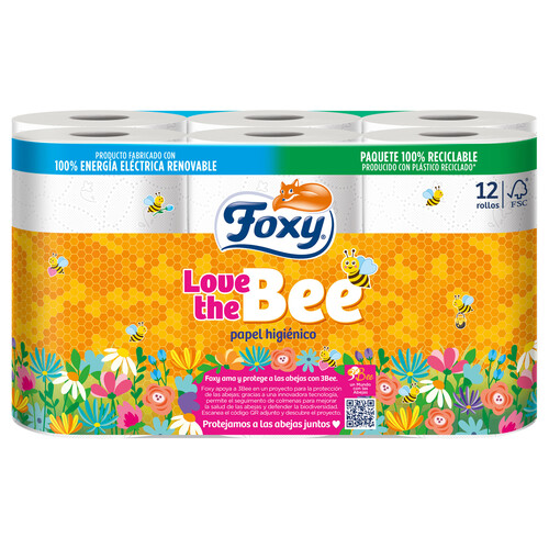 FOXY Love the Bee Papel higiénico 12 rollo